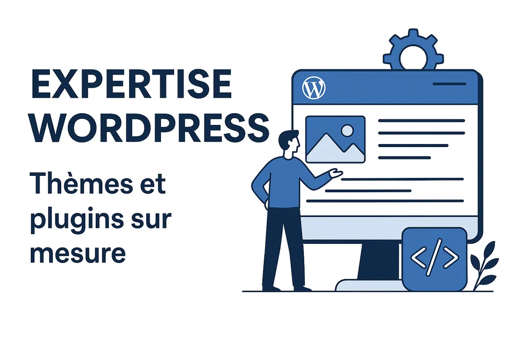 Expertise WordPress : thème sur mesure, plugins personnalisés et maintenance professionnelle