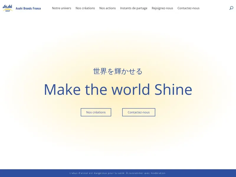 Aperçu du site Asahi Brands France