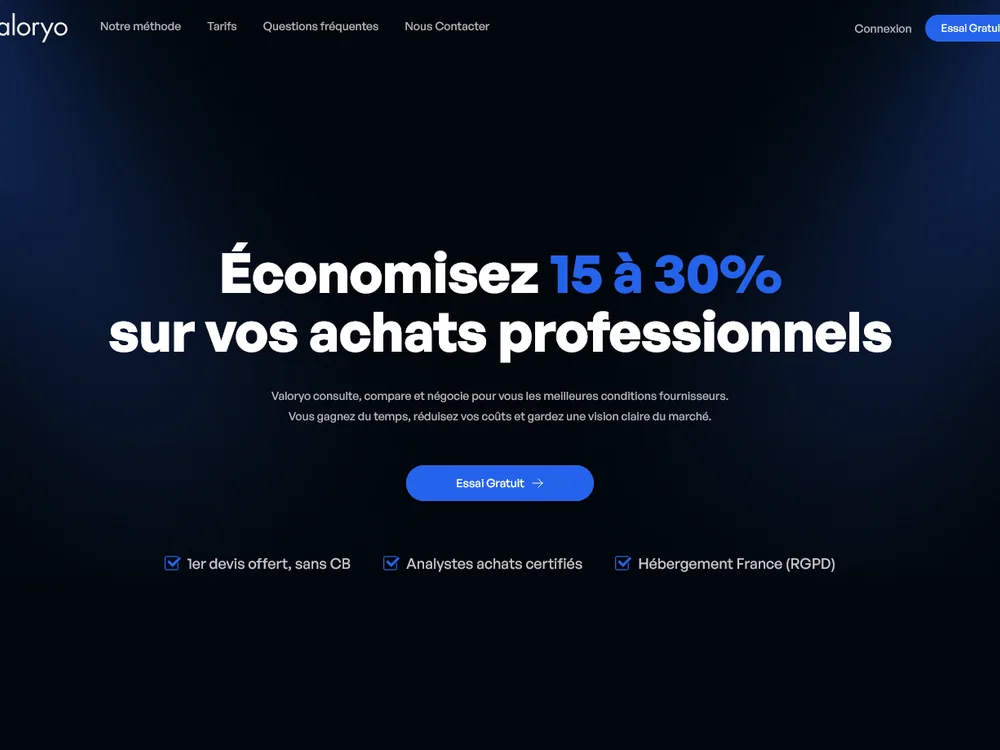 Aperçu du site Valoryo