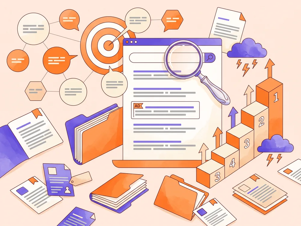 Illustration : référencement SEO et SEA, par PROSPEOS
