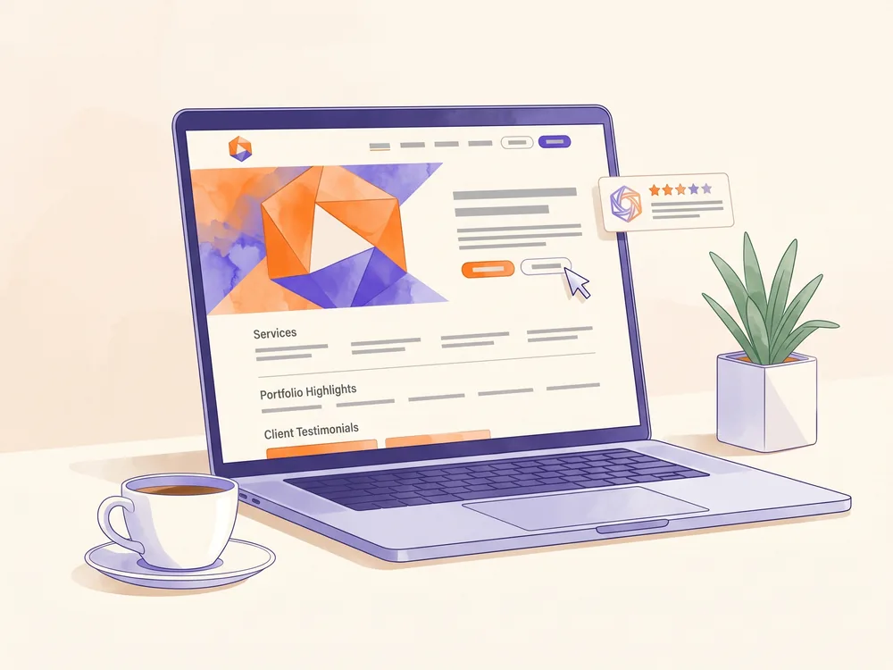 Illustration : site vitrine professionnel, par PROSPEOS