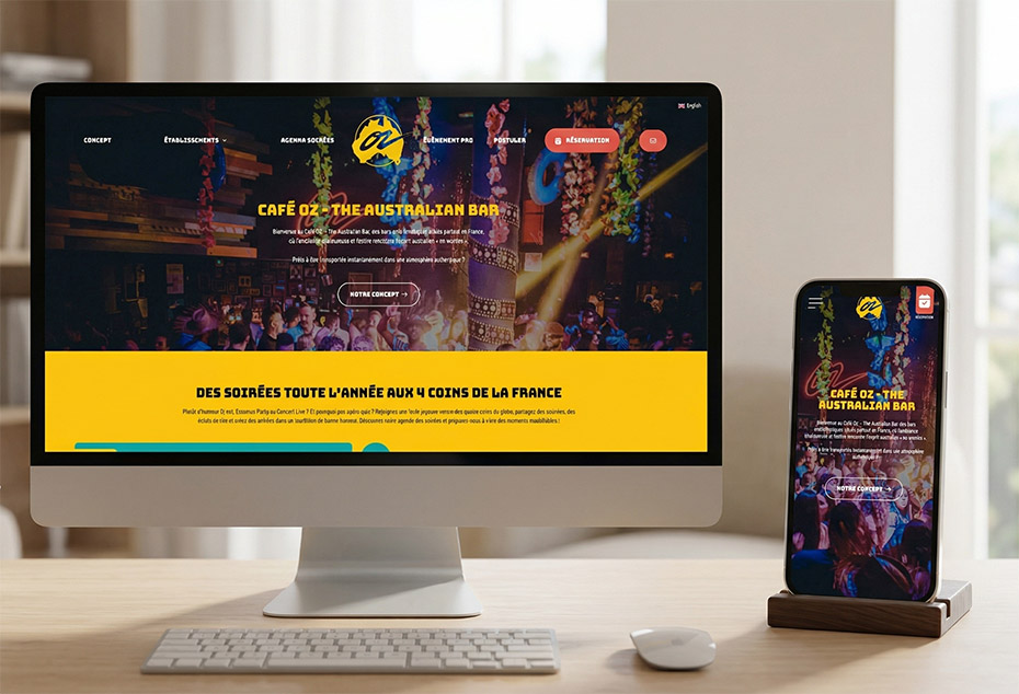 Site vitrine Café OZ