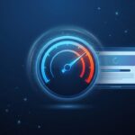 Test de vitesse d'un site internet à Nîmes avec compteur dans le rouge
